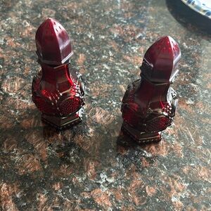 Avon ruby red salt and pepper shakers